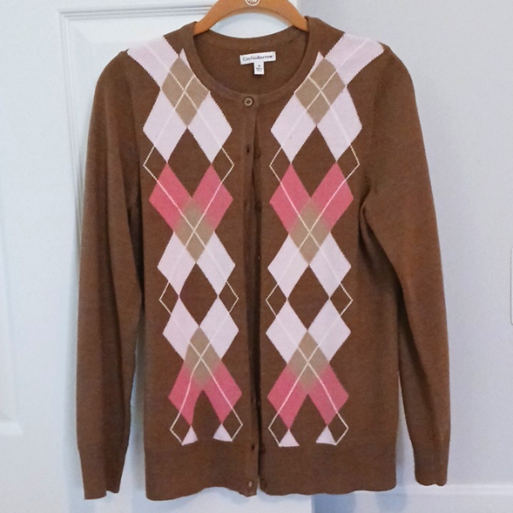 Argyle cardigan small